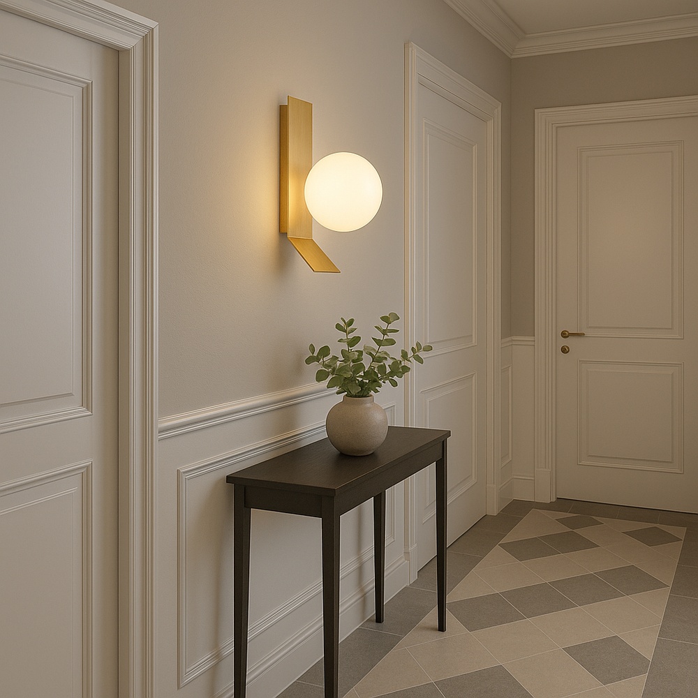 APP1759-1W Applique murale brossée or/blanc