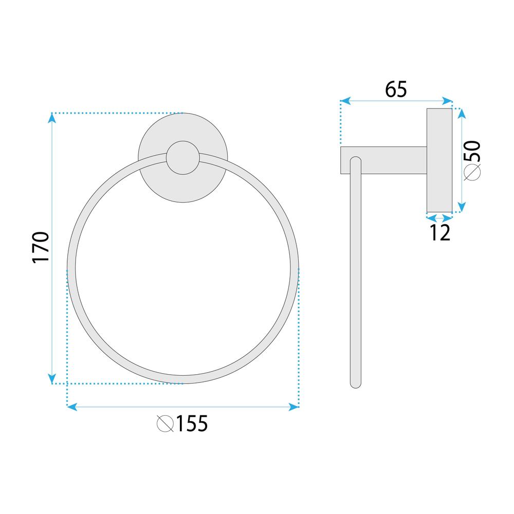 Bathroom hanger Ring 6610 Modern Copper