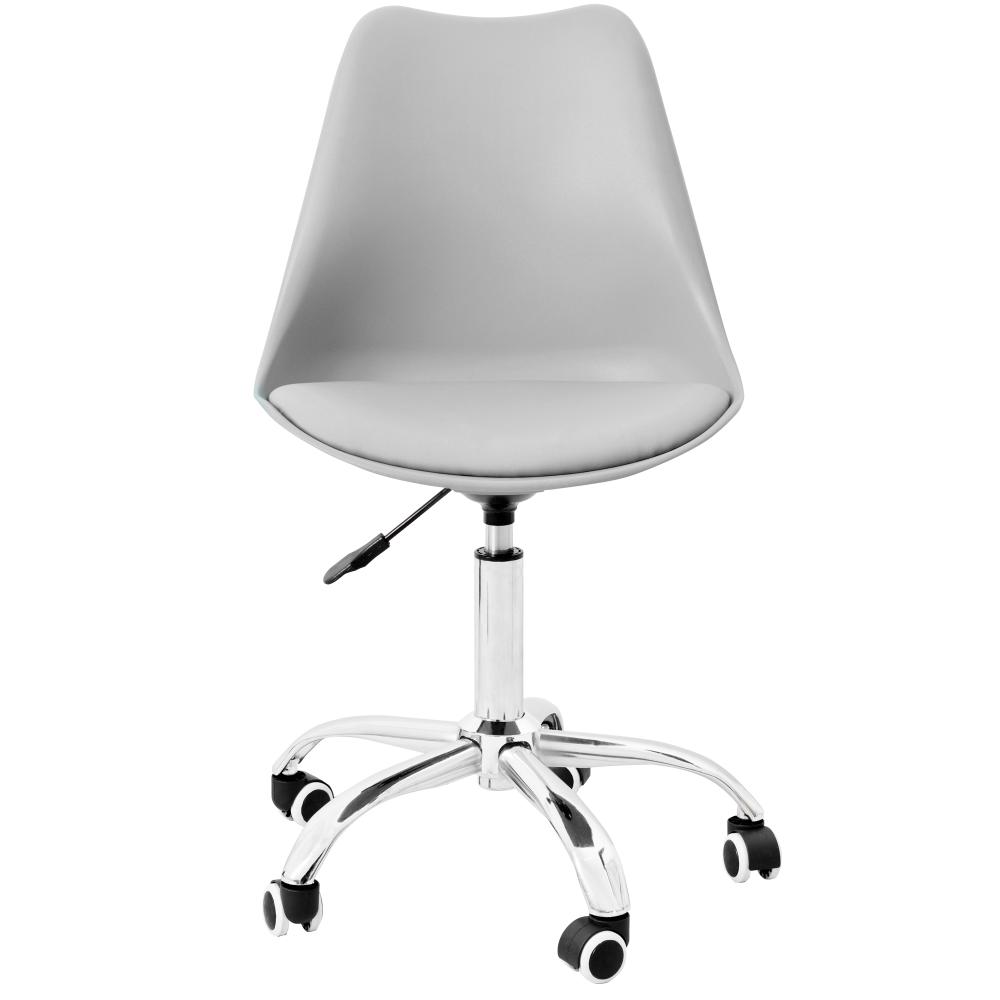 Krzesło Biurowe z poduszką Jasno Szare