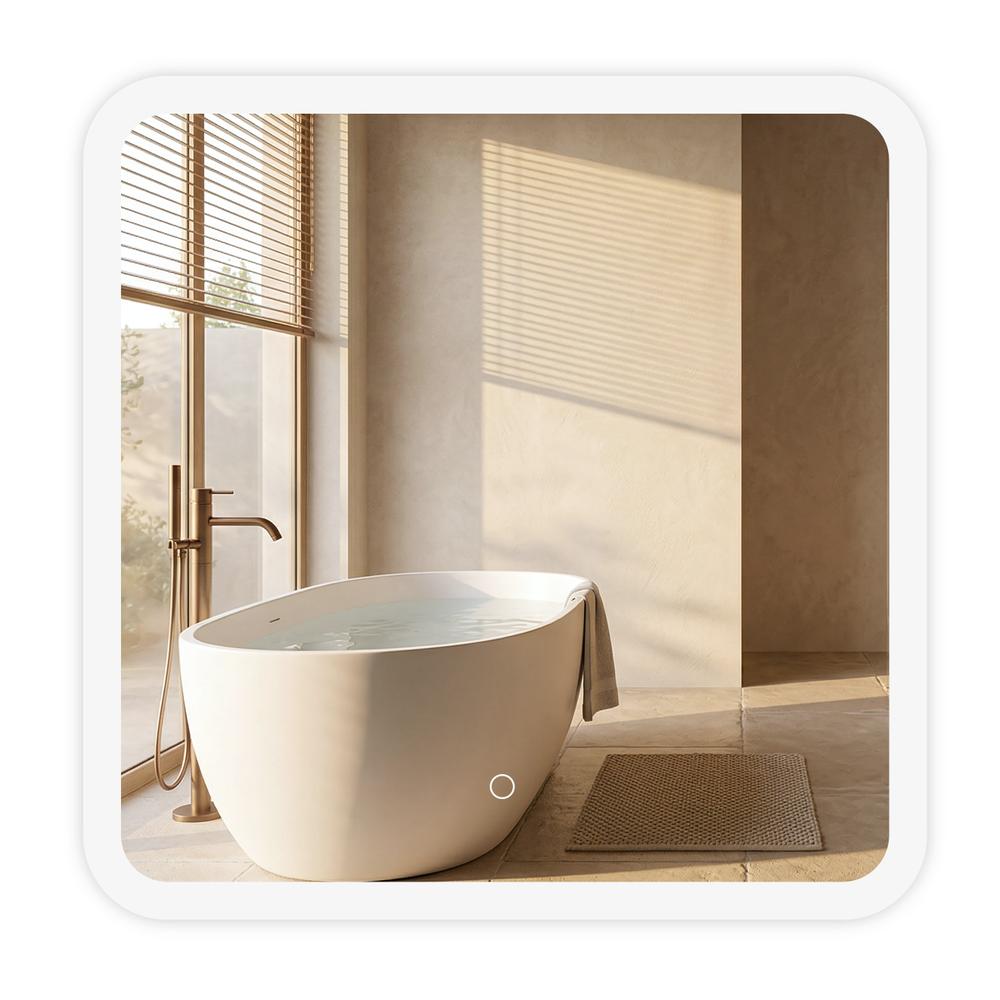 Lustro ścienne LED 70x70cm TOP-2