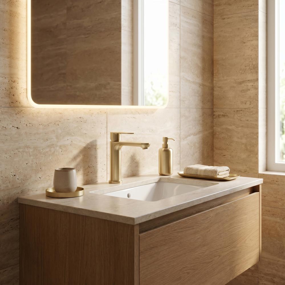 Waschbeckenarmatur Rea Logan Brush Gold