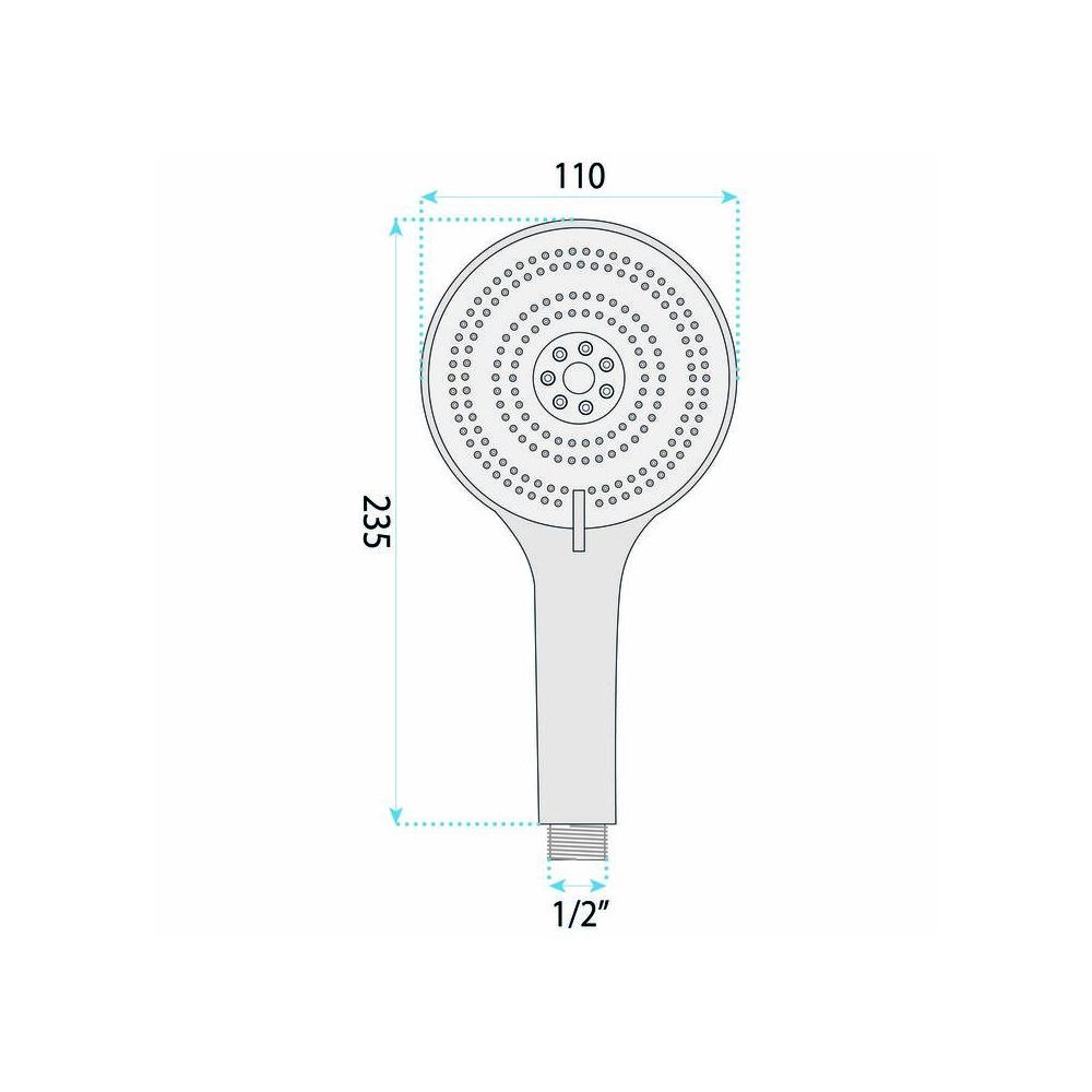 Dušo galvutė Rea JS-019 BRUSH NICKLE