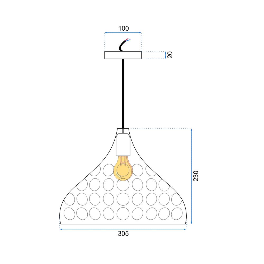 Hängelampe mirror Silver APP272-1CP
