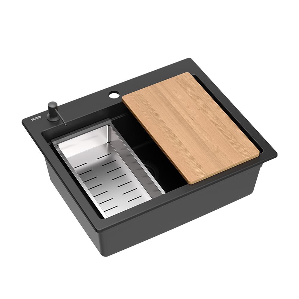 évier en granit KURT 110 WORKSTATION Black