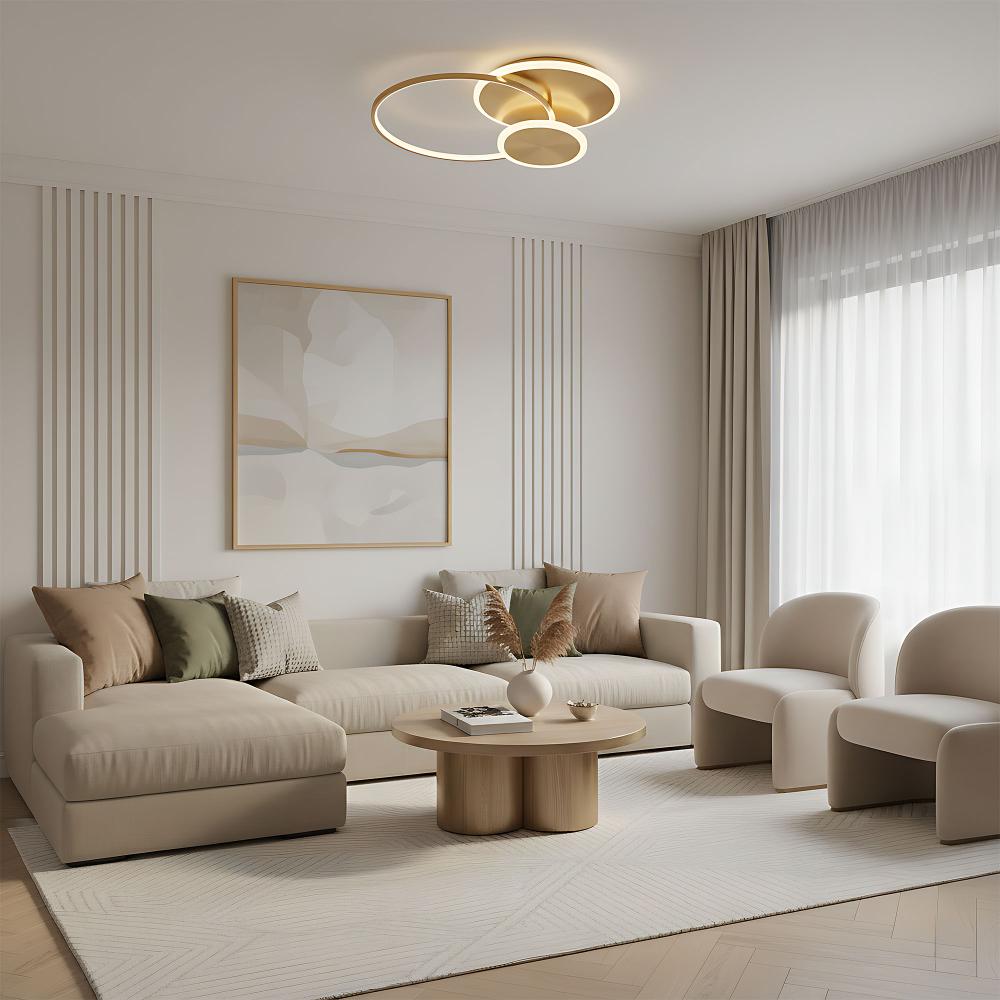 Люстра стельова APP1711-C Brush Gold  LED