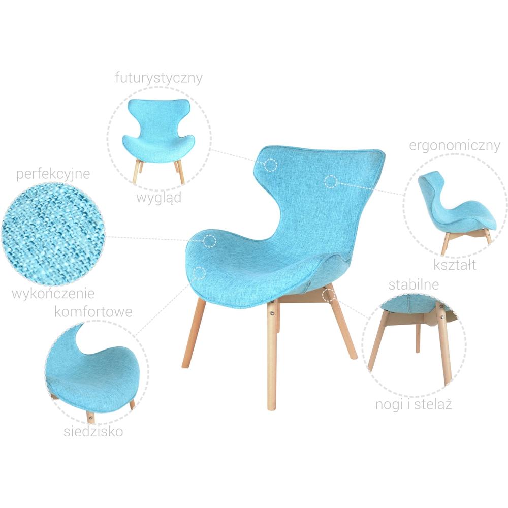 Fotel uszak Fox Turkus