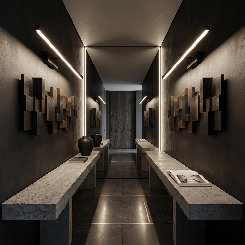 Kúpeľňové nástenné LED svietidlo APP1868-1W 80 cm Black