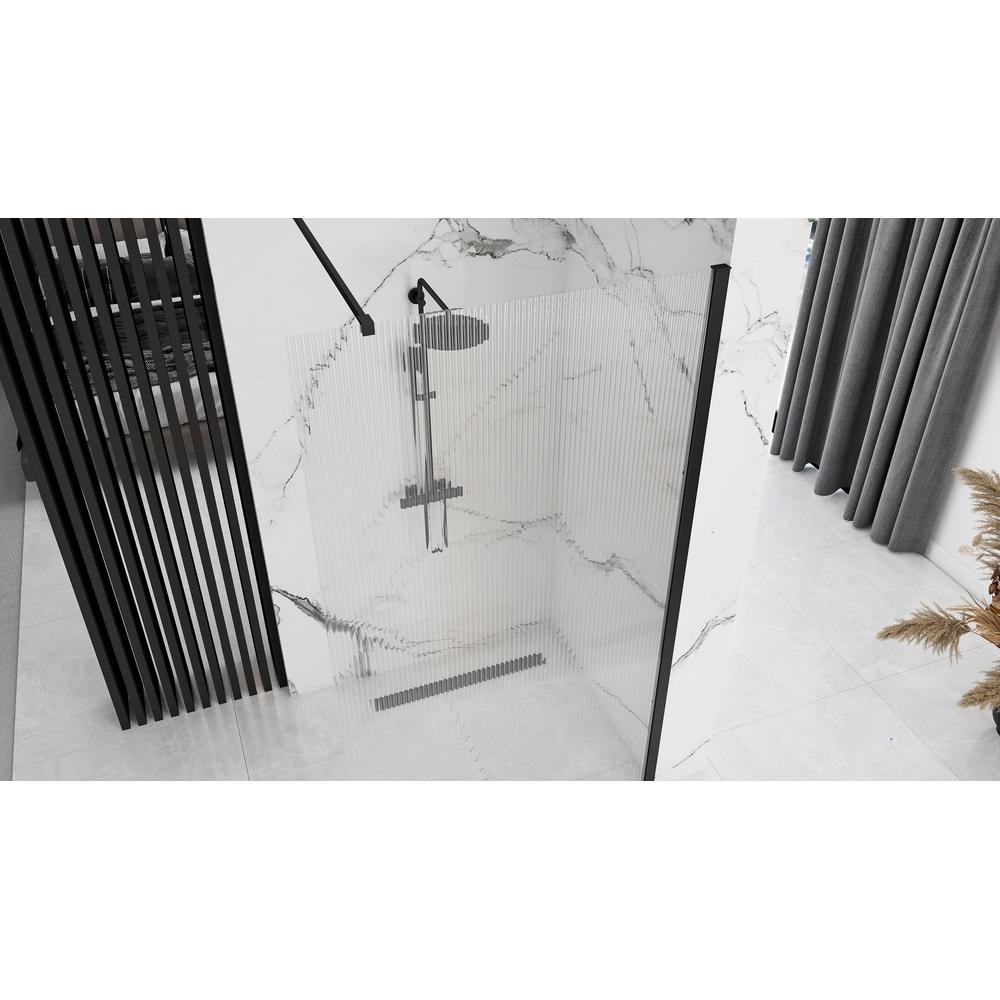 Τοίχο ντους Rea Aero Intimo Matt Black 120