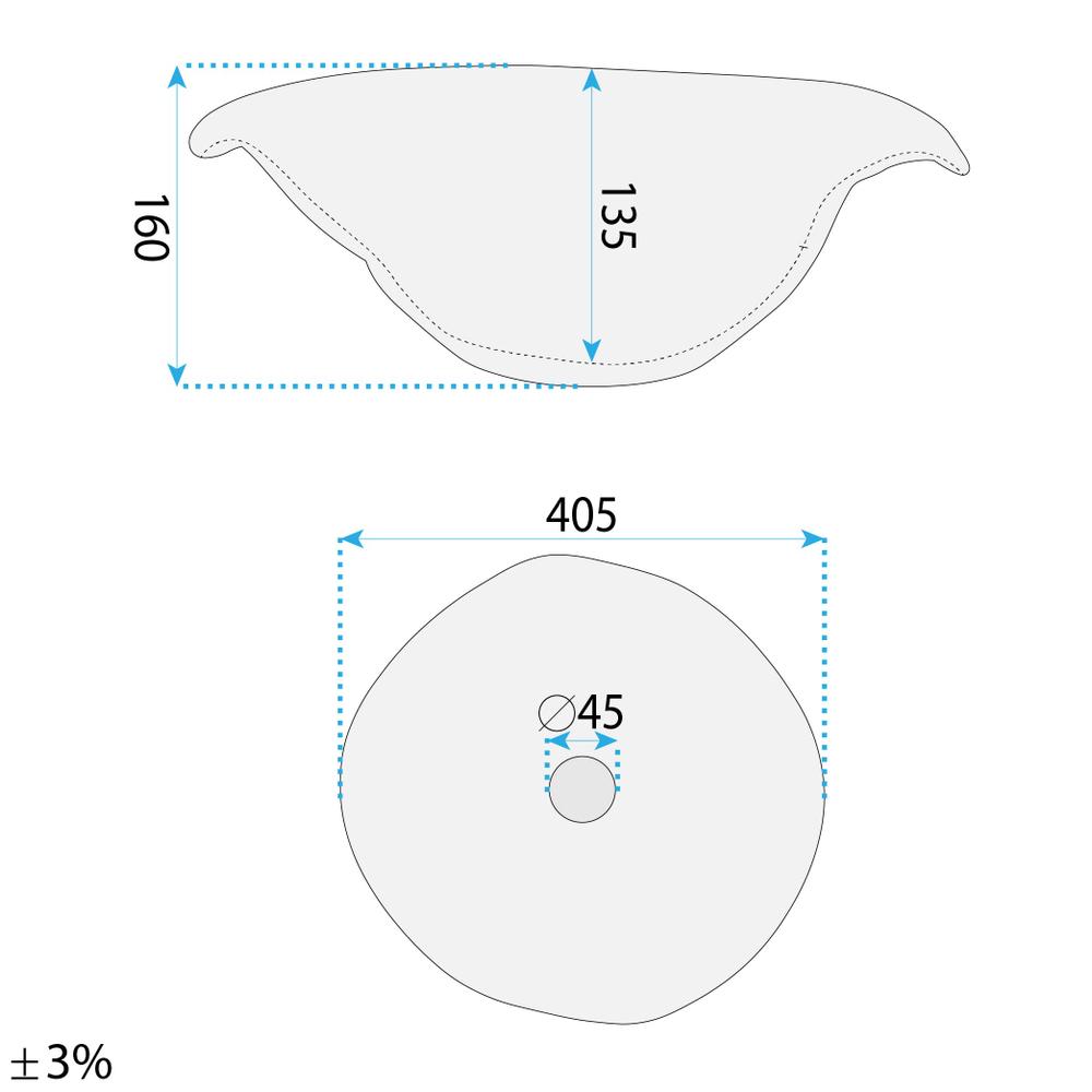 Umywalka nablatowa Rea HM-34B Handmade ART