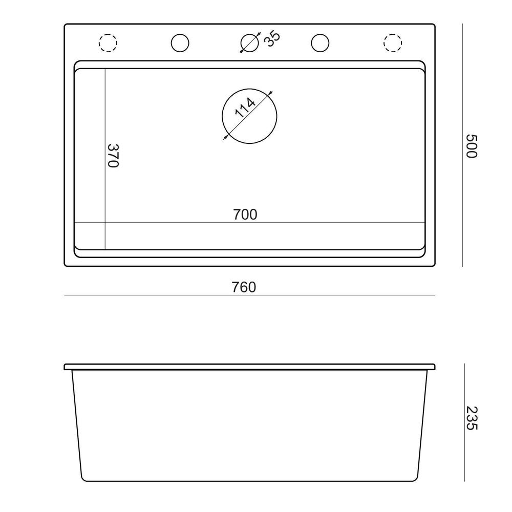 évier en granit MARC 110 WORKSTATION White