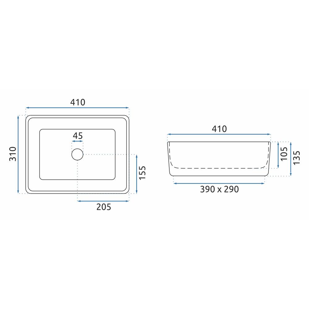 Umywalka Nablatowa REA Anita Mini