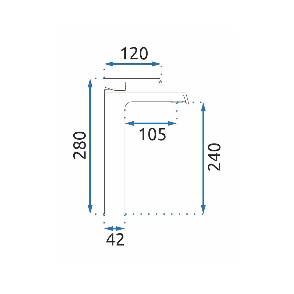 Bathroom faucet REA Hass Gold High