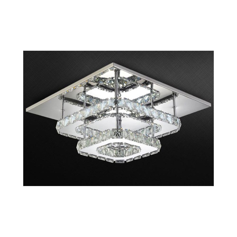 Deckenlampe Kristall LED 24W quadrat APP410-C