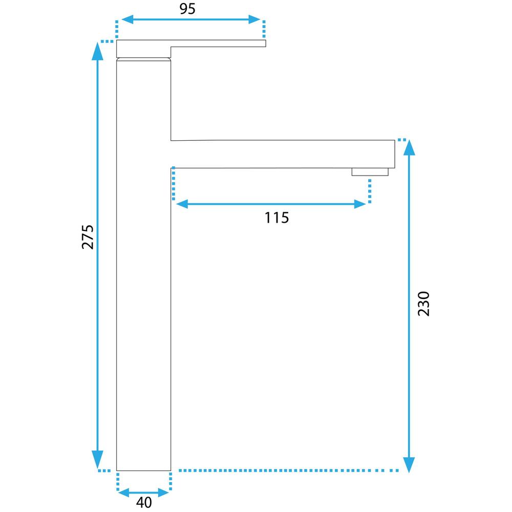 Βρύση νιπτήρα REA PIXEL Chrome Ψηλό