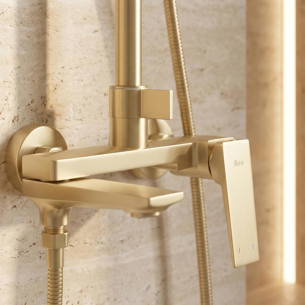 Tuš set Rea Prime Brush Gold