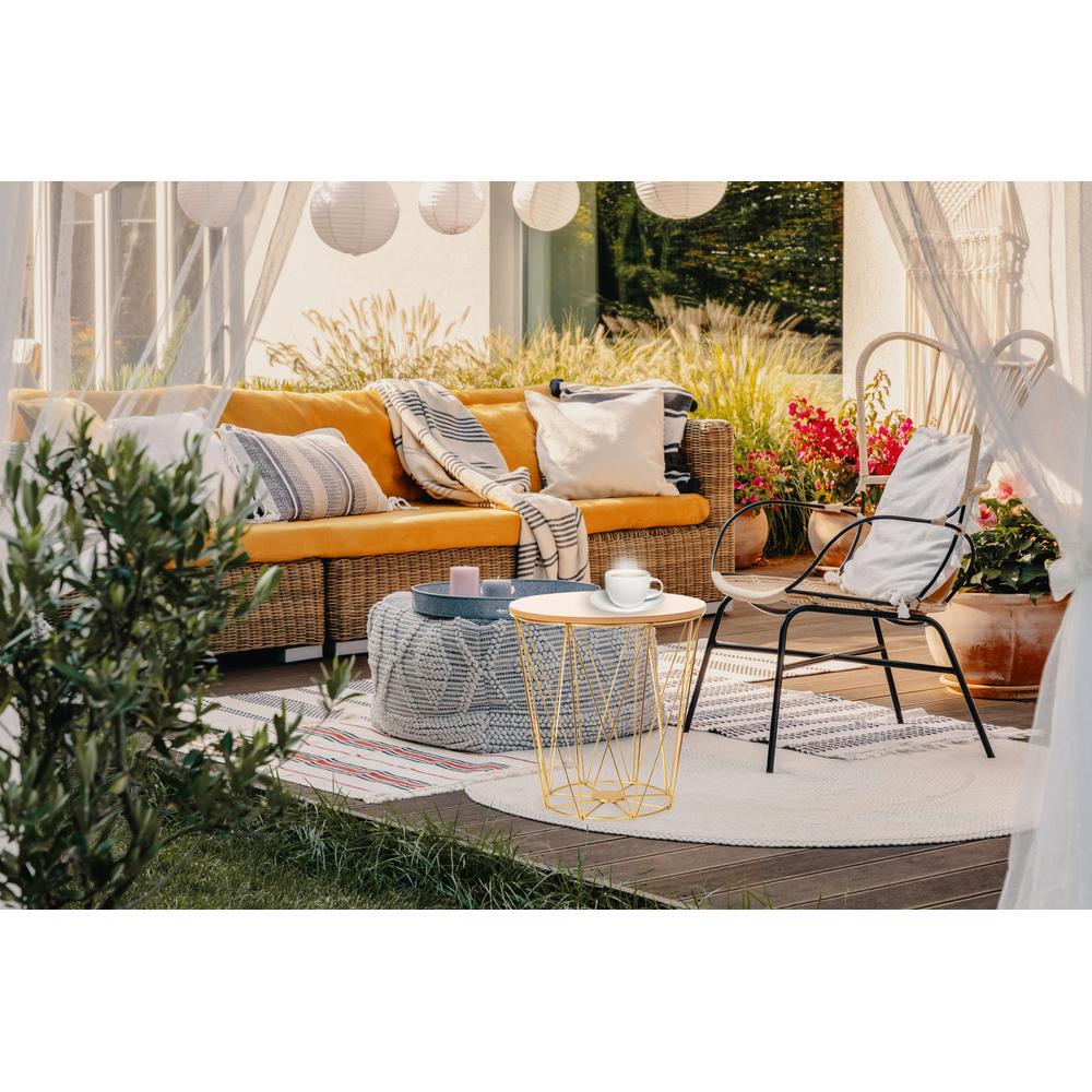 Druciany stolik kawowy Twins Gold Rozmiar L