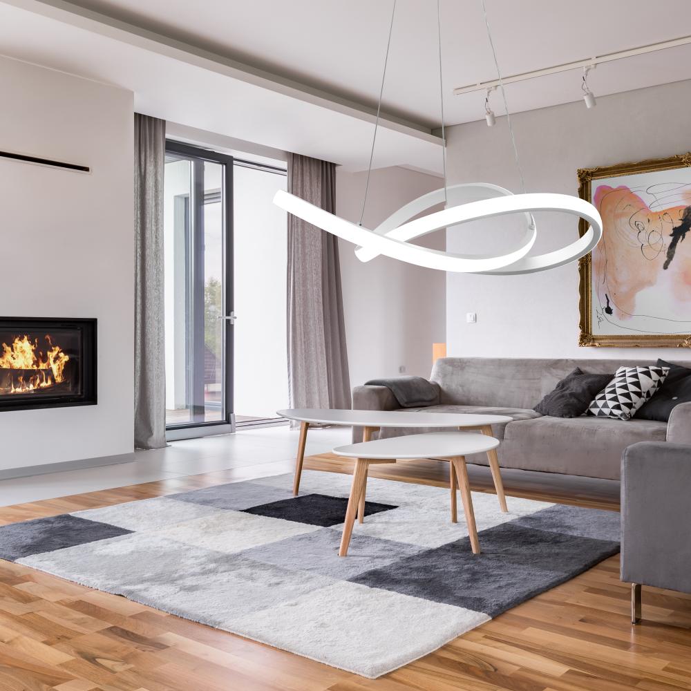 Hängelampe Ring modern LED+Fernbedienung APP392-CP White