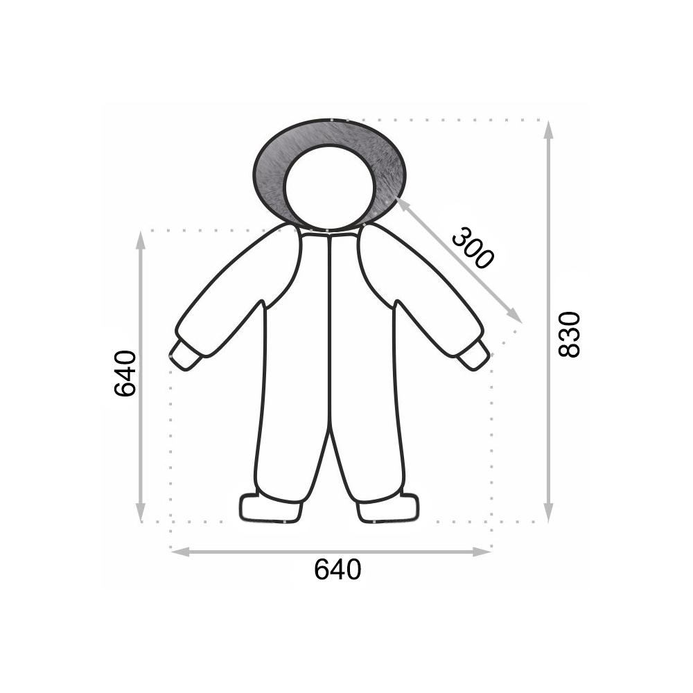 Kombinezon Dziecięcy Szary 62-66cm