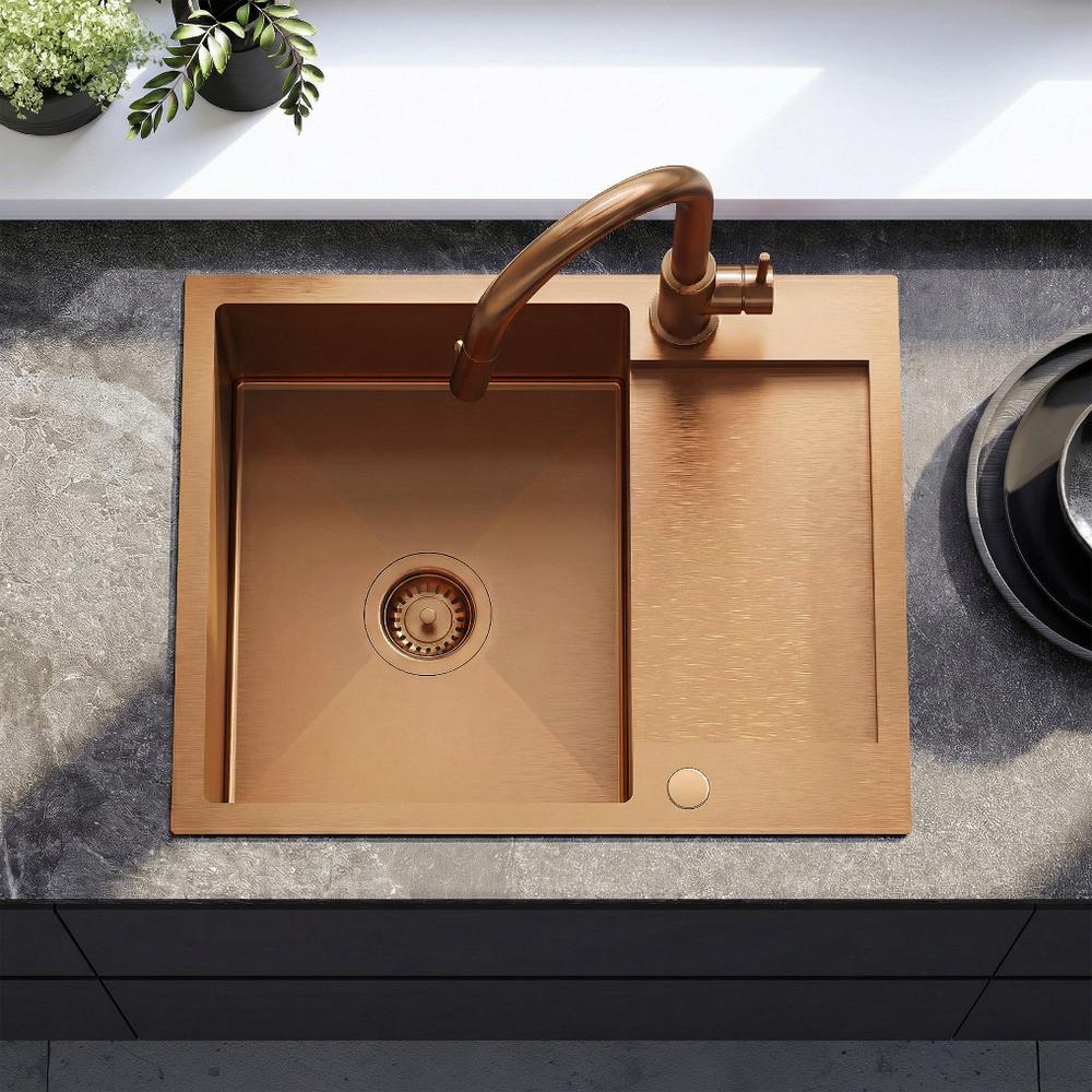 Évier en acier Paul BRUSH COPPER