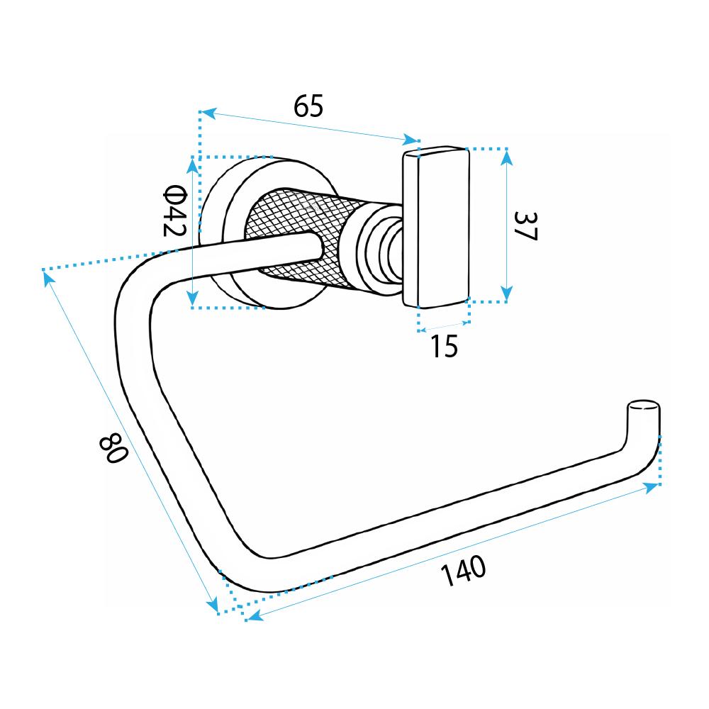 Toilet paper holder 81305 Rivo Brush Gold