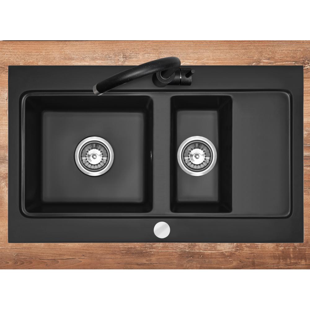 Zlewozmywak granitowy Fox czarny