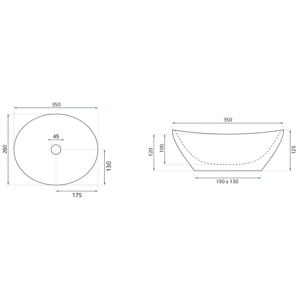 Umywalka nablatowa Rea Sofia Mini Kashmir