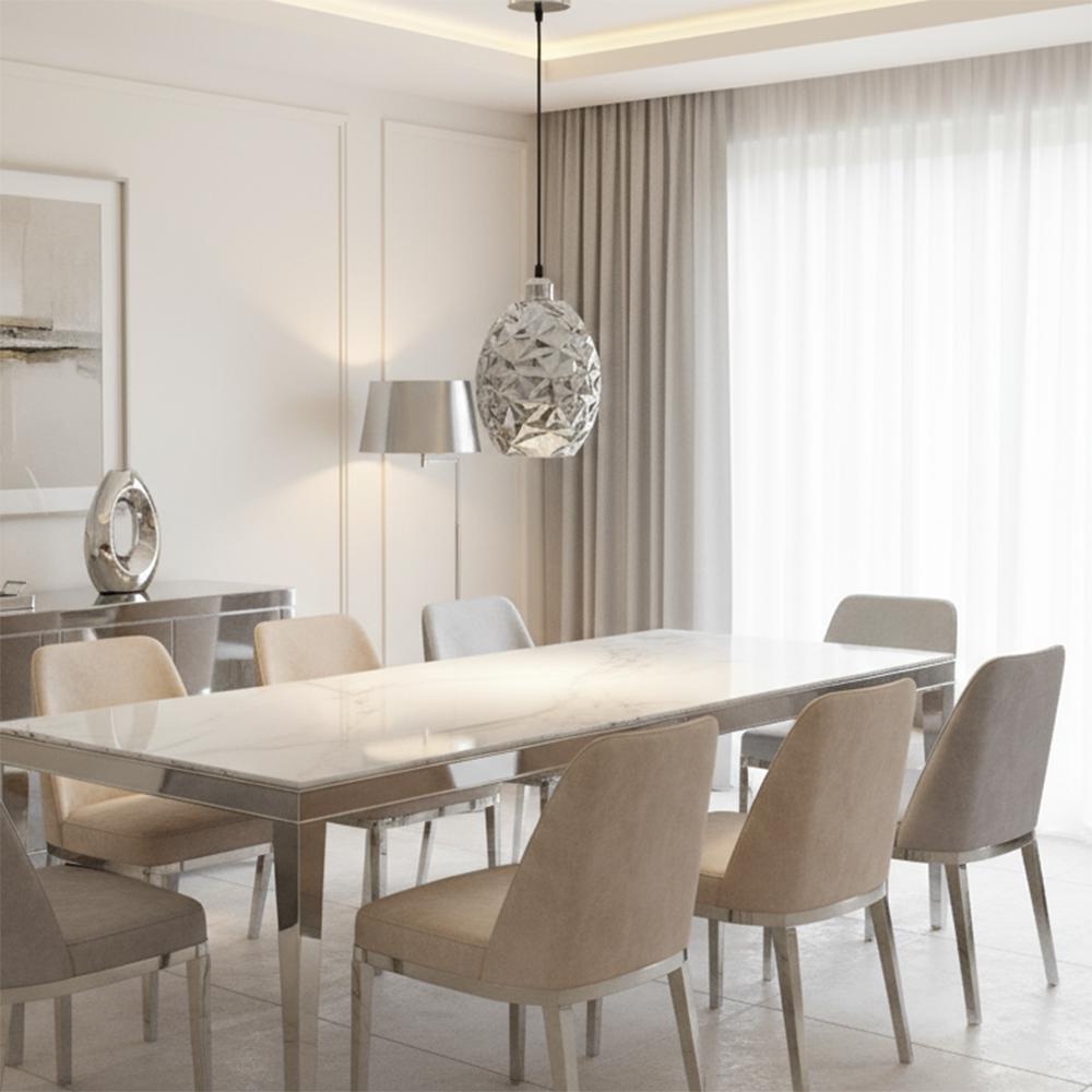 Hängelampe Glas Chrome APP564-1CP