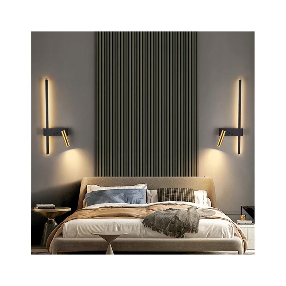 Wandlampe APP1439-2-W BLACK  GOLD LEFT