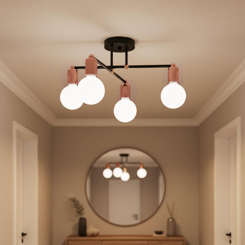 Плафон c 4 рамене Rose Gold 392200