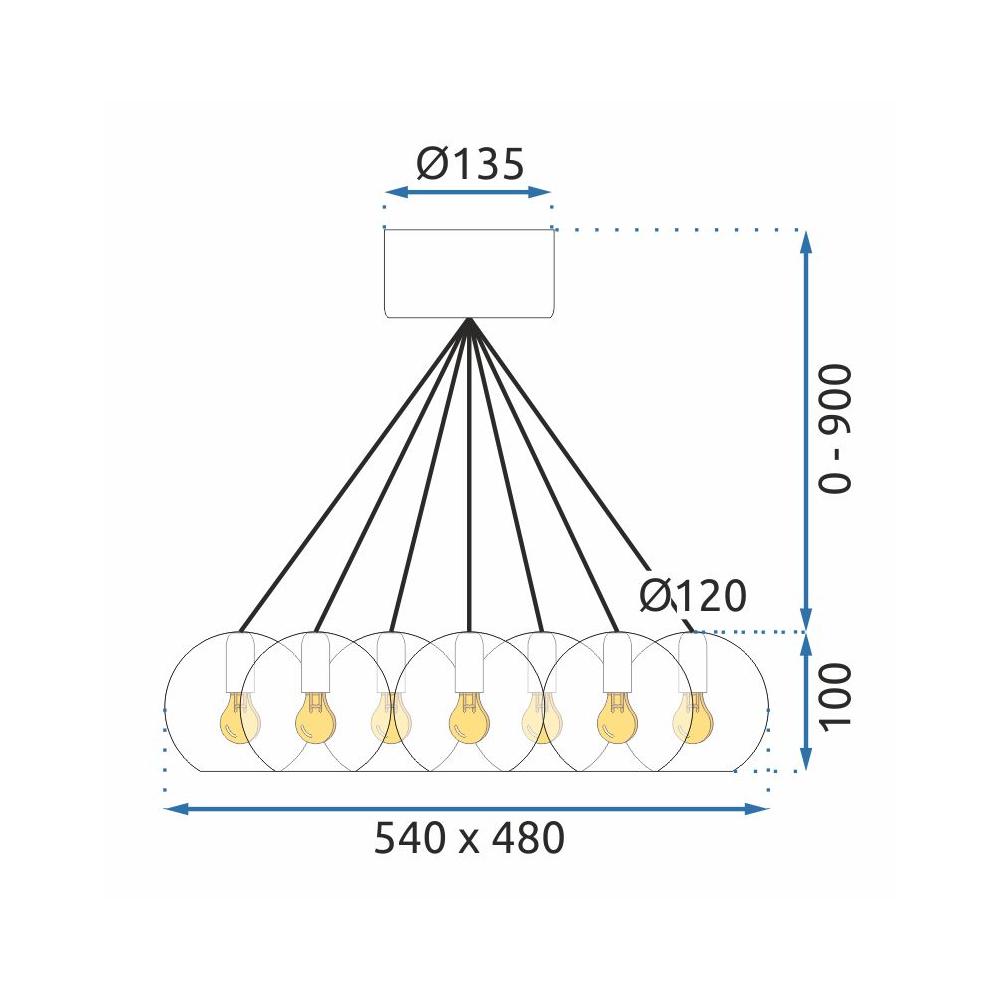 Hängelampe Kugel APP561-13CP