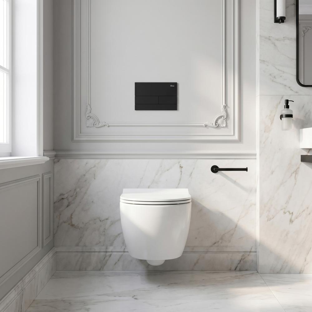 Stelaż zestaw podtynkowy Slim 024N do mis WC z przyciskiem T Czarny Mat