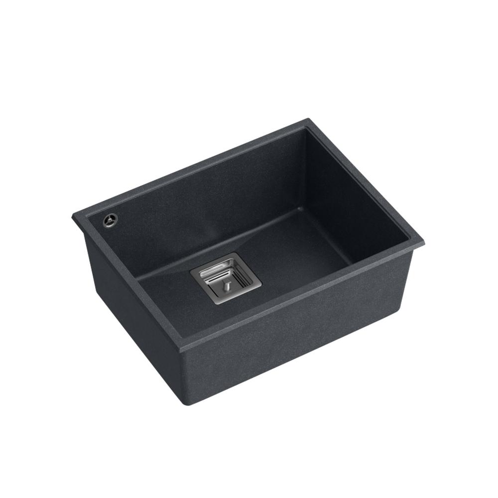 гранитная мойка DAVID 50 Black Metallic