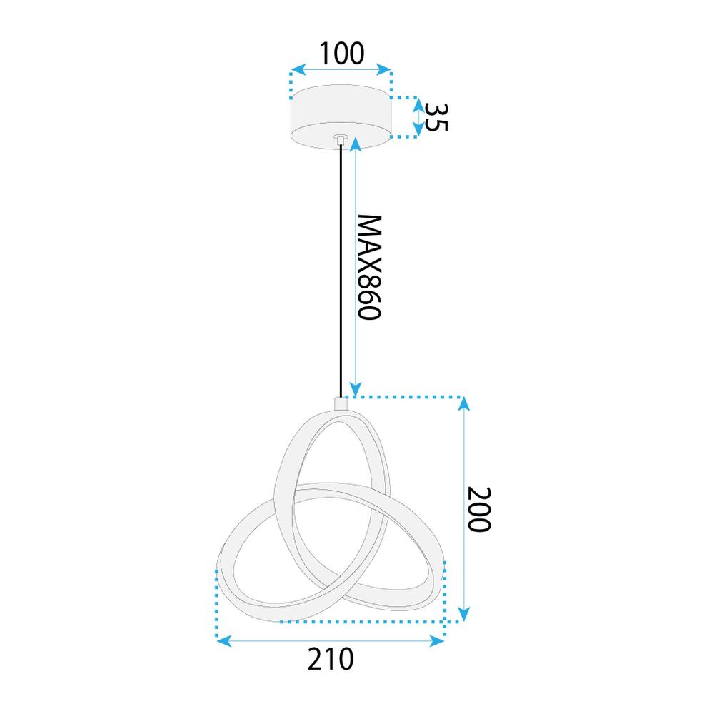 Лампа LED APP1783-CP WHITE