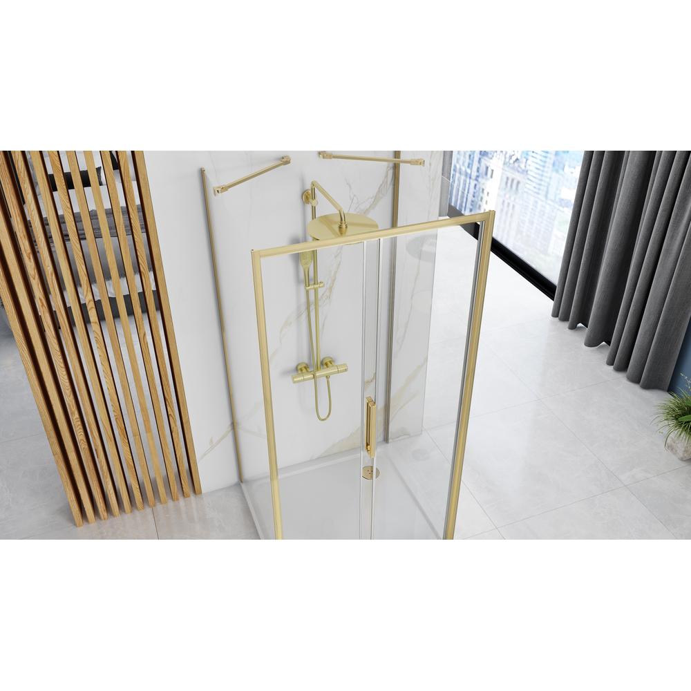 Cabine de douche Murale REA Rapid Slide Brush Gold