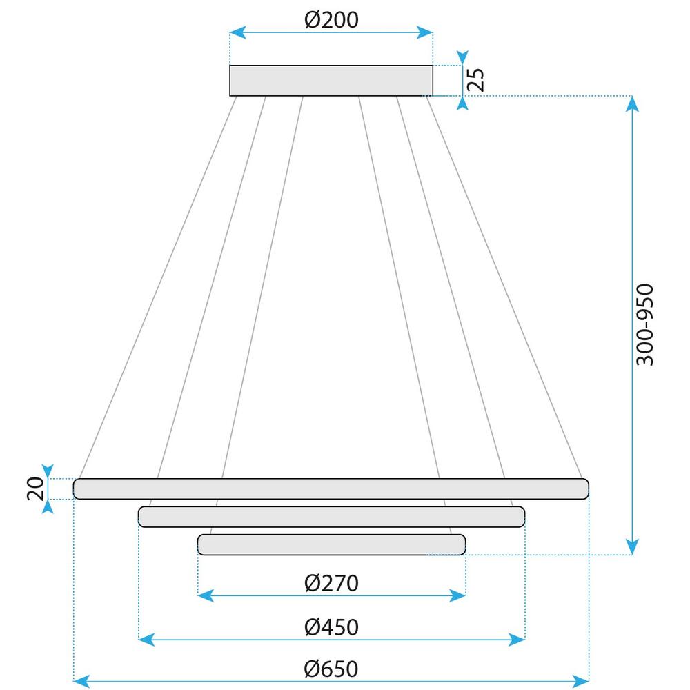 Lampe LED G036-CP Gold