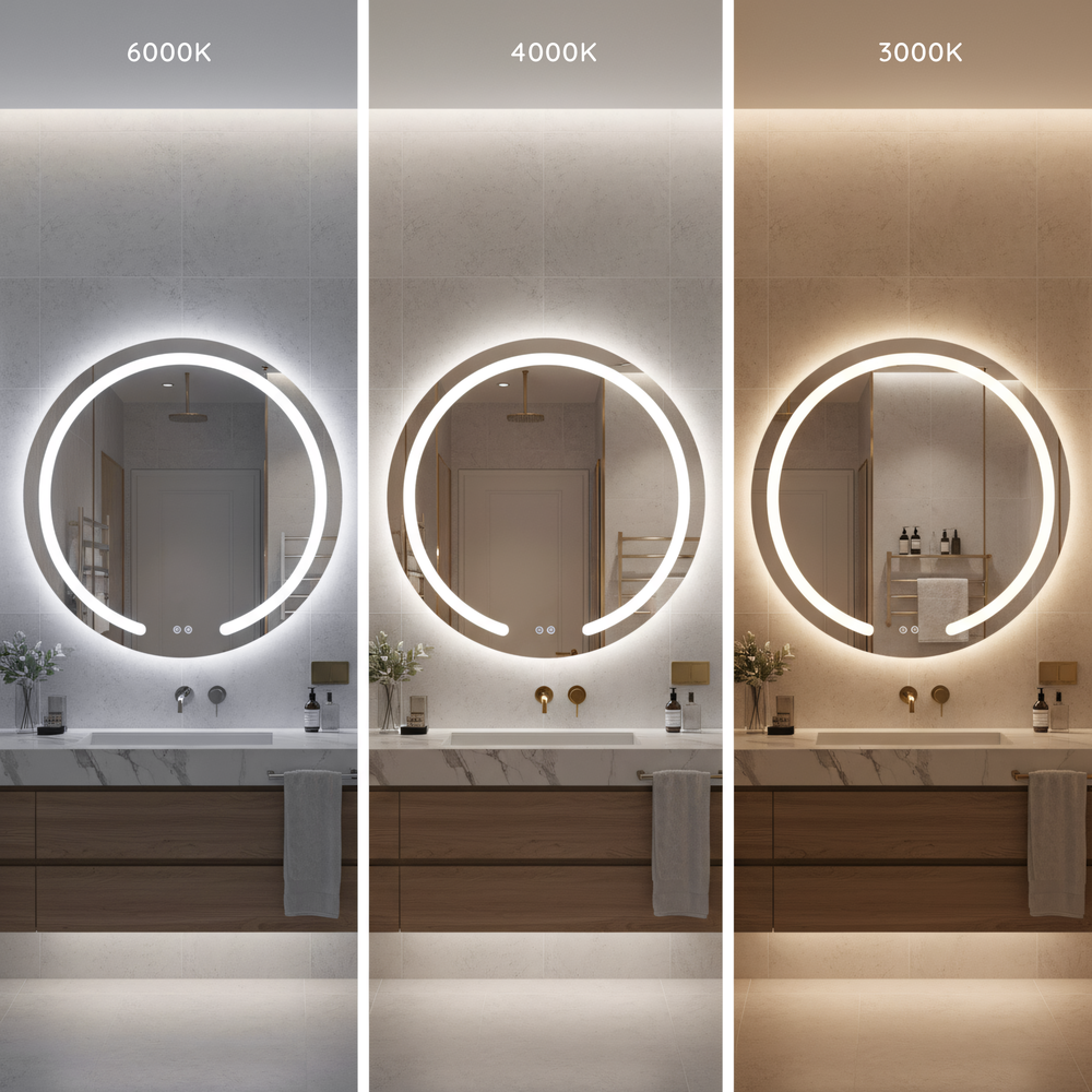 Lustro ścienne LED 70cm Modern