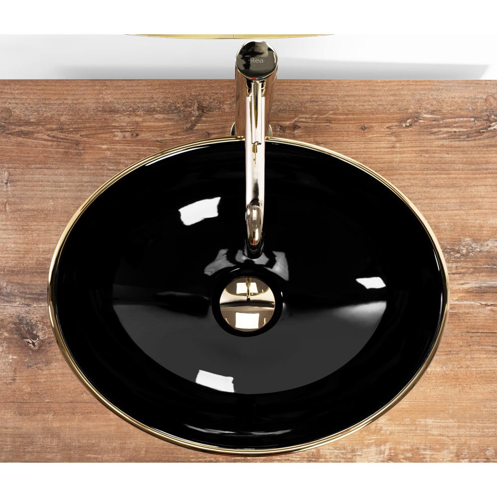 Umywalka nablatowa Rea Sofia in Black Gold