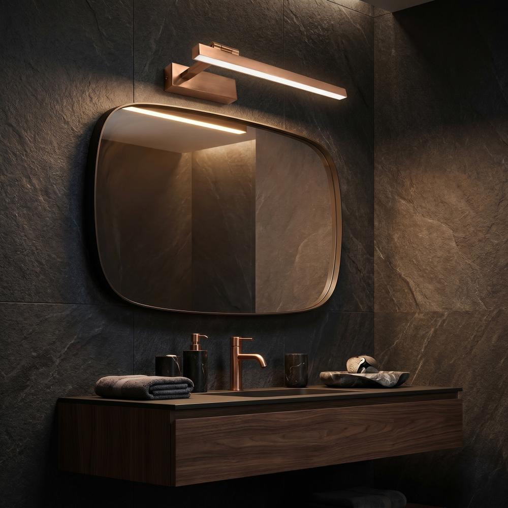 Настінний LED світильник для ванної SWE037-1W 40cm BRUSH COPPER