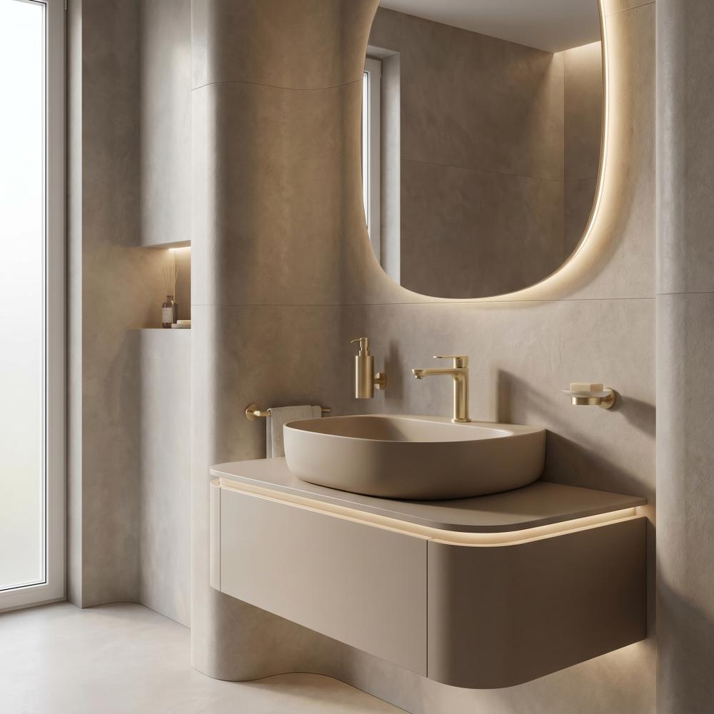 Waschbeckenarmatur Rea Logan Brush Gold