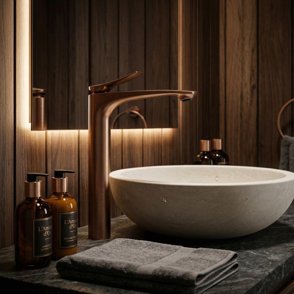 Fürdőszobai csaptelep Rea Vision Brush Copper High