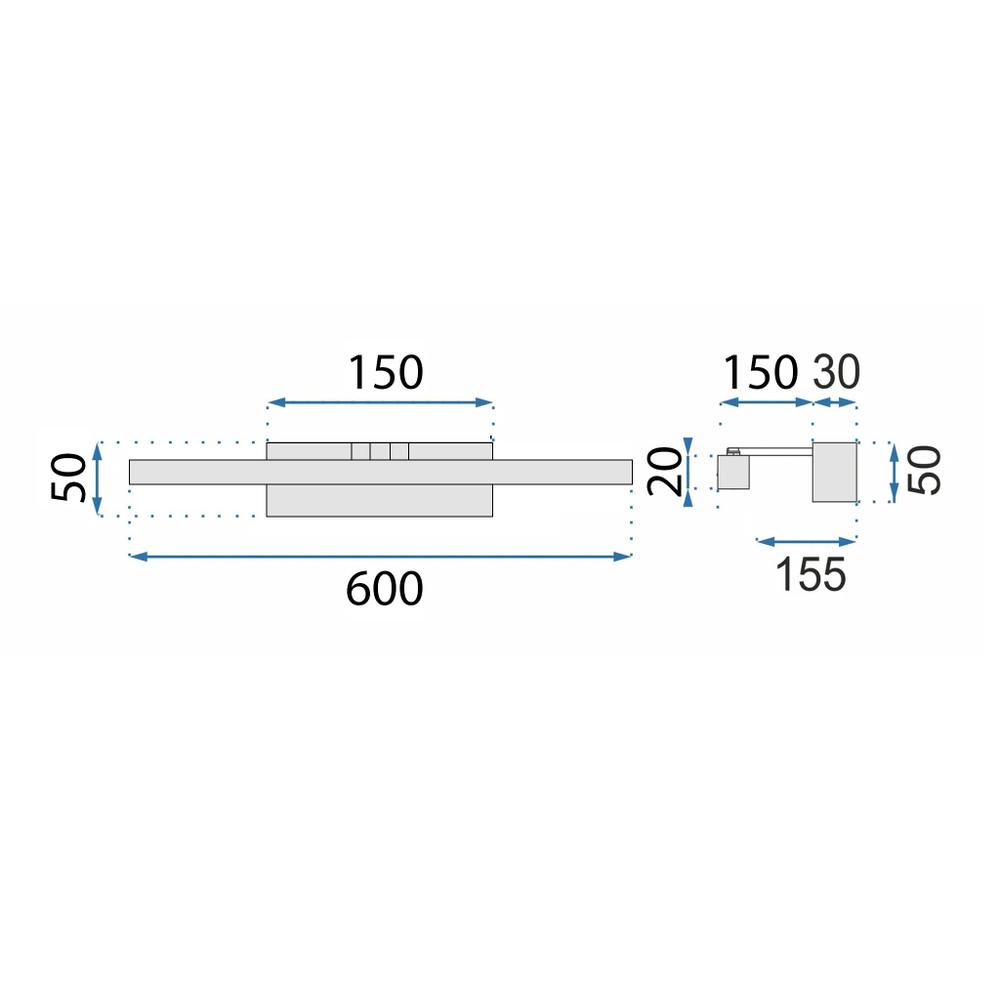 Kinkiet łazienkowy LED APP1861-1W 60 cm Złoty