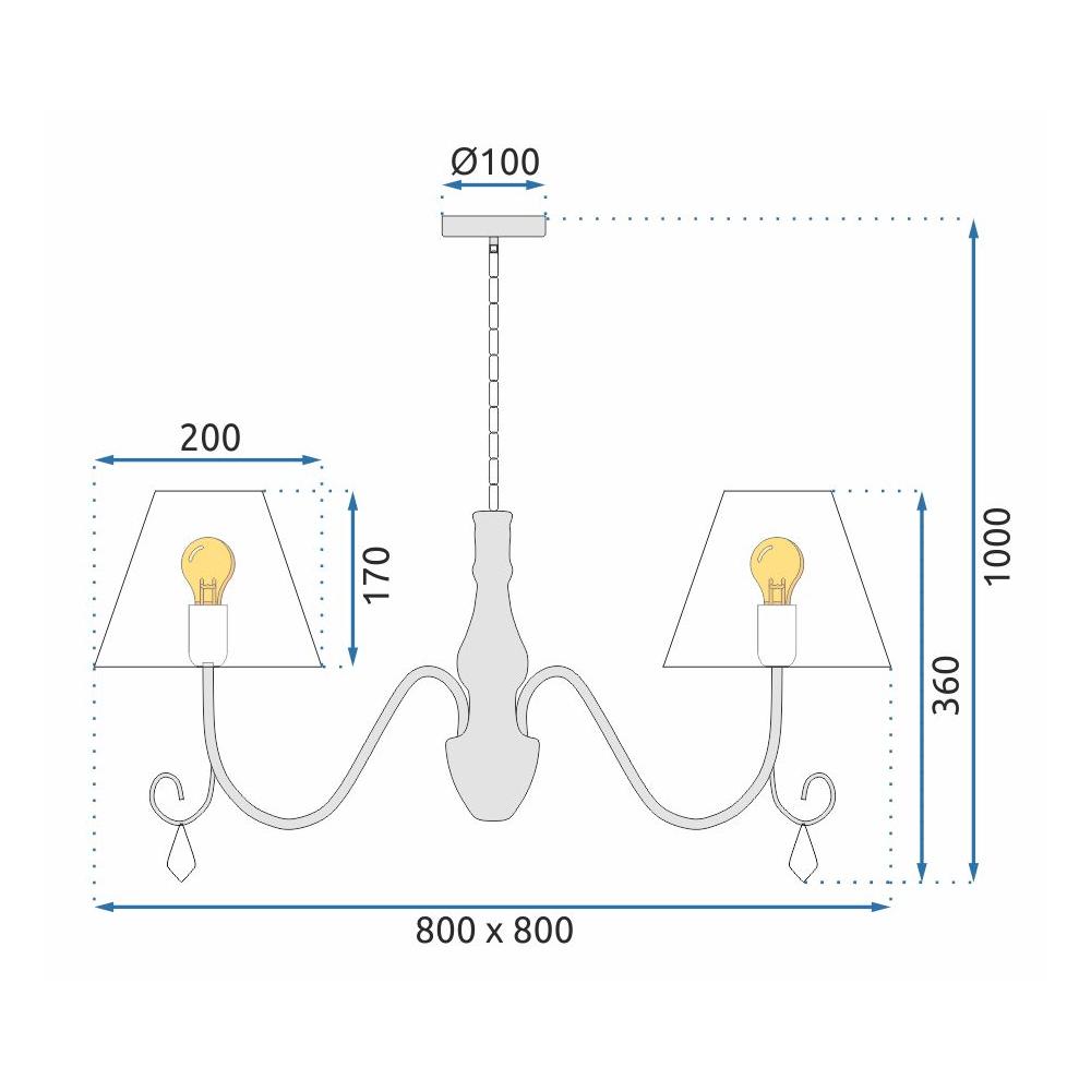 Hängelampe Cristal APP991-4CP