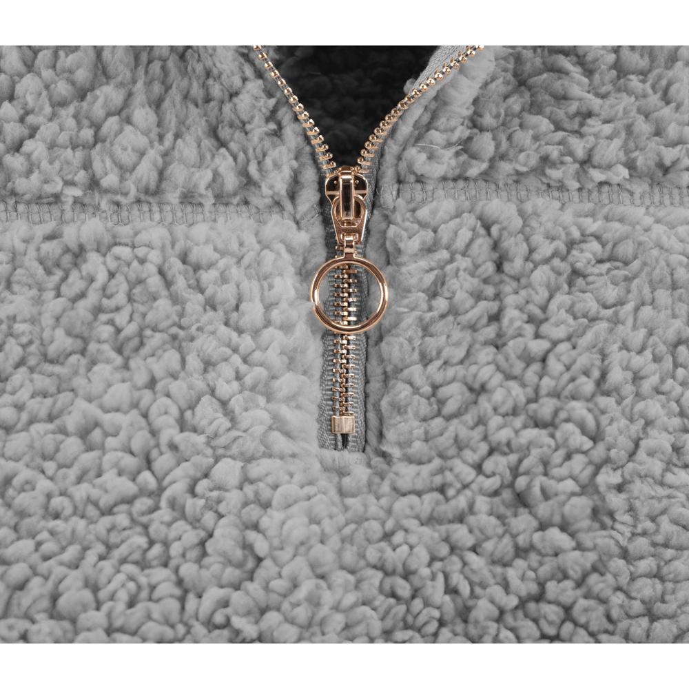 Bluza Damska Sherpa z kołnierzem Light Grey l