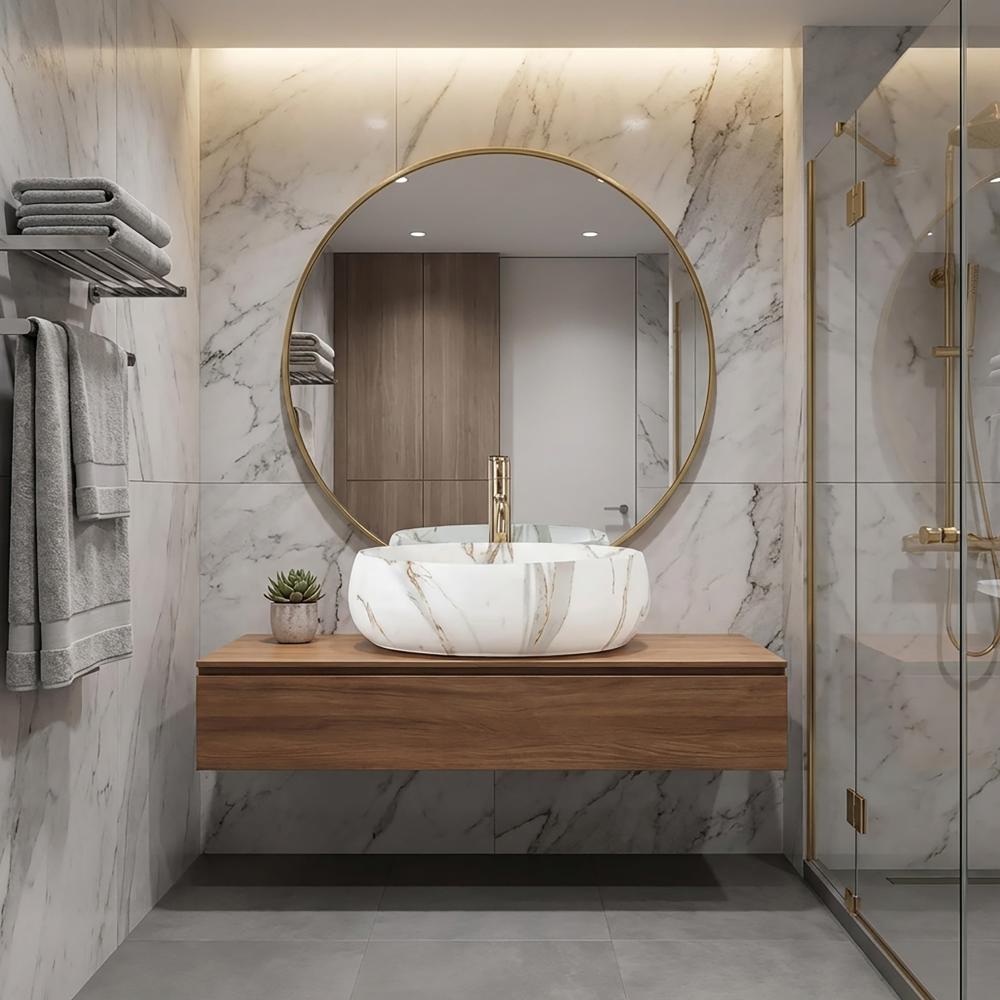 Umywalka nablatowa Rea Linda Lava Mat