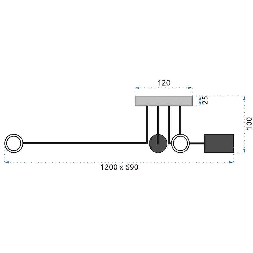 Decken/Wand-Lampe spider Agaro 8