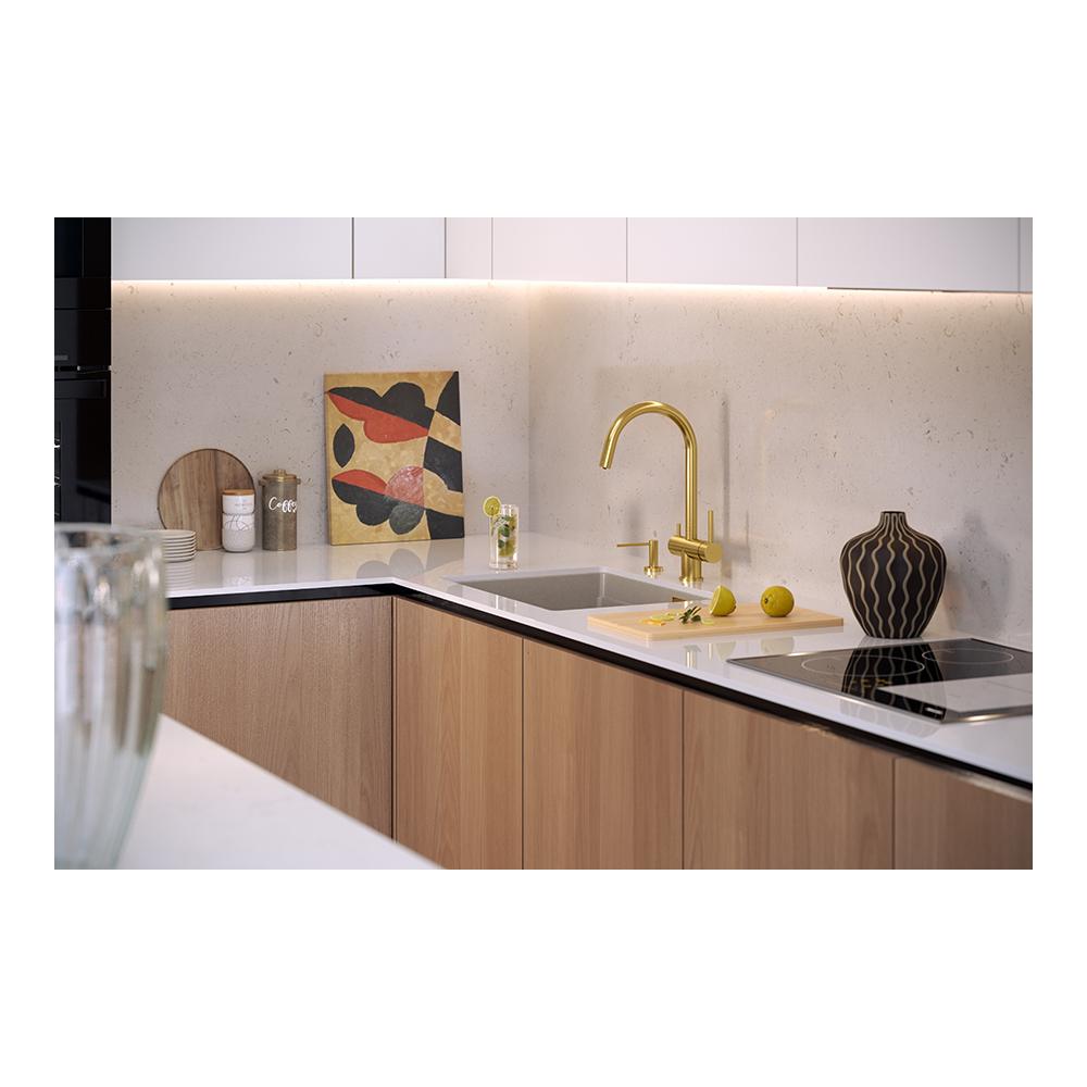 Robinet de cuisine REA Caren BRUSH GOLD