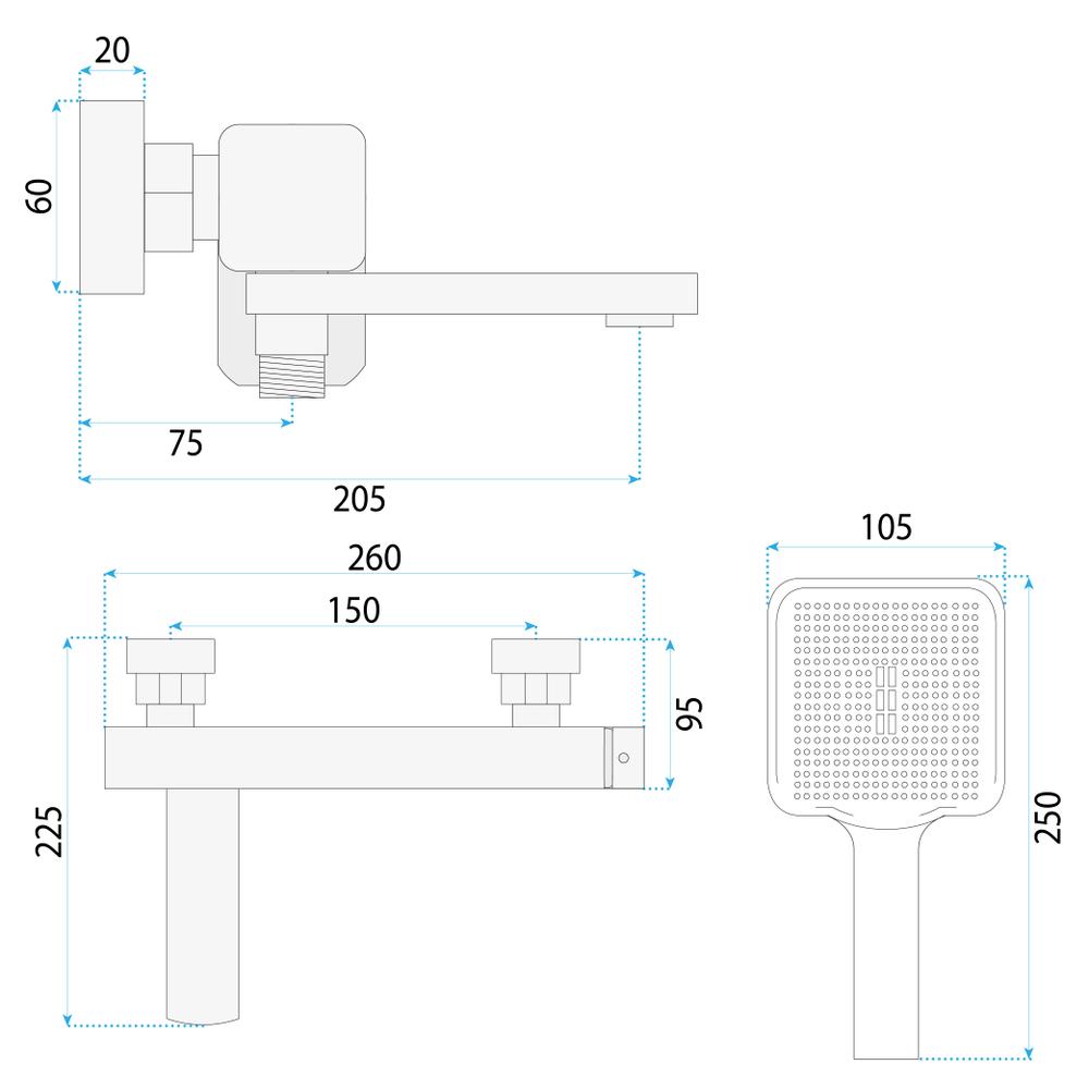 Bathroom faucet REA Arlo Gold Brush