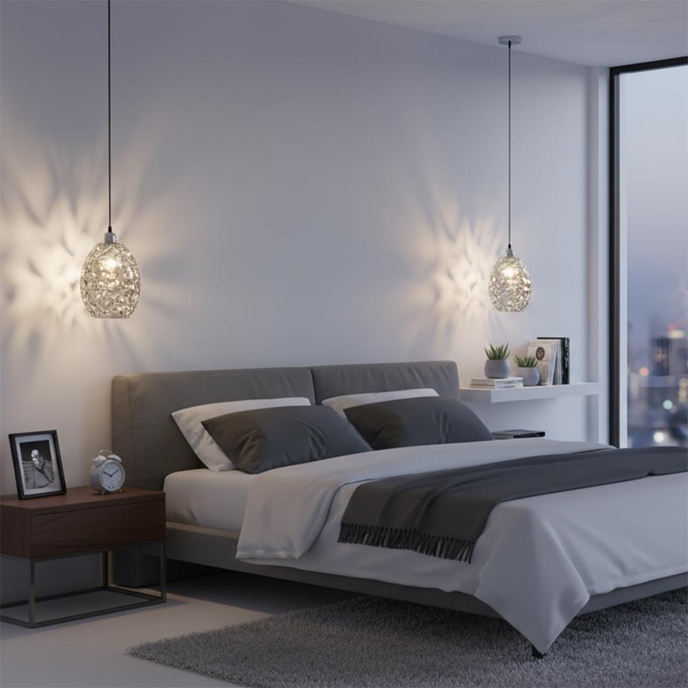 Hängelampe Glas Chrome APP564-1CP