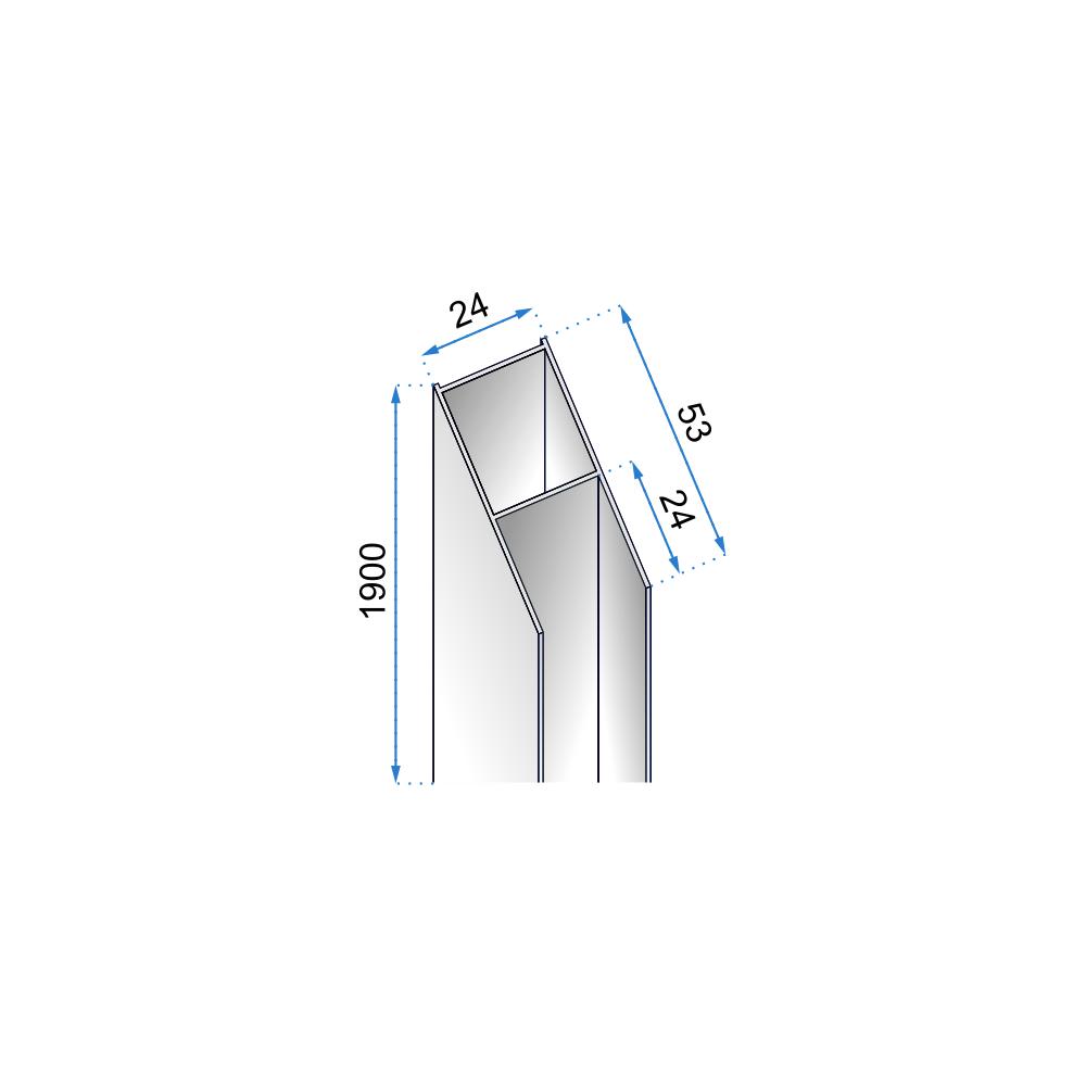 Perfil de ensanchamiento para ducha K7512