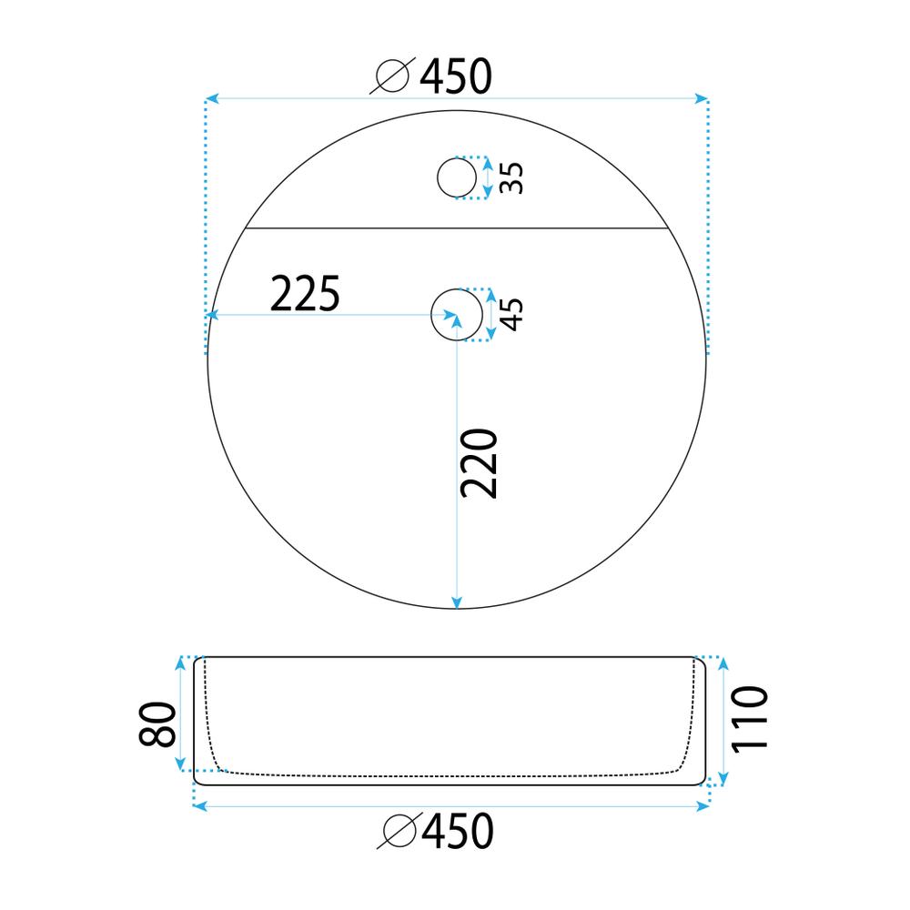 Умивальник на стільницю REA Ronda